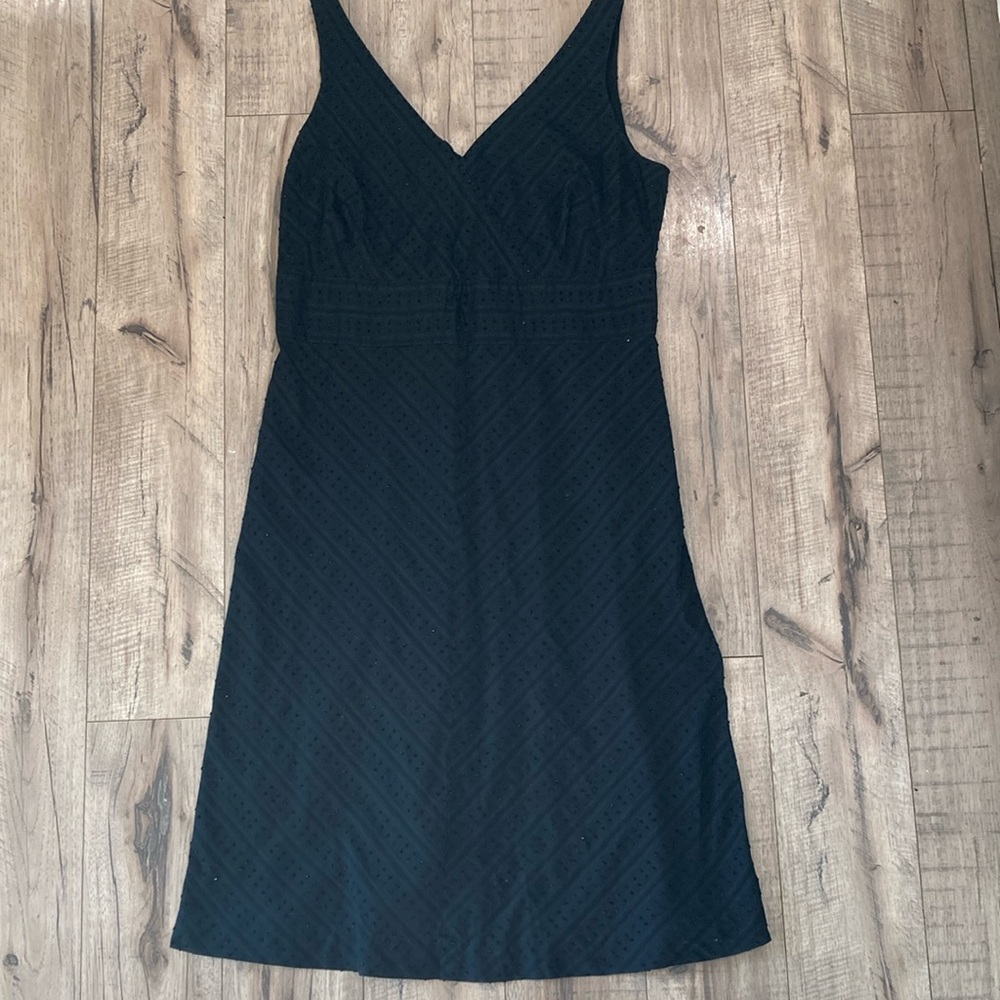 Ann Taylor Elegant Black Sleeveless Dress 12 Sundress (P05)